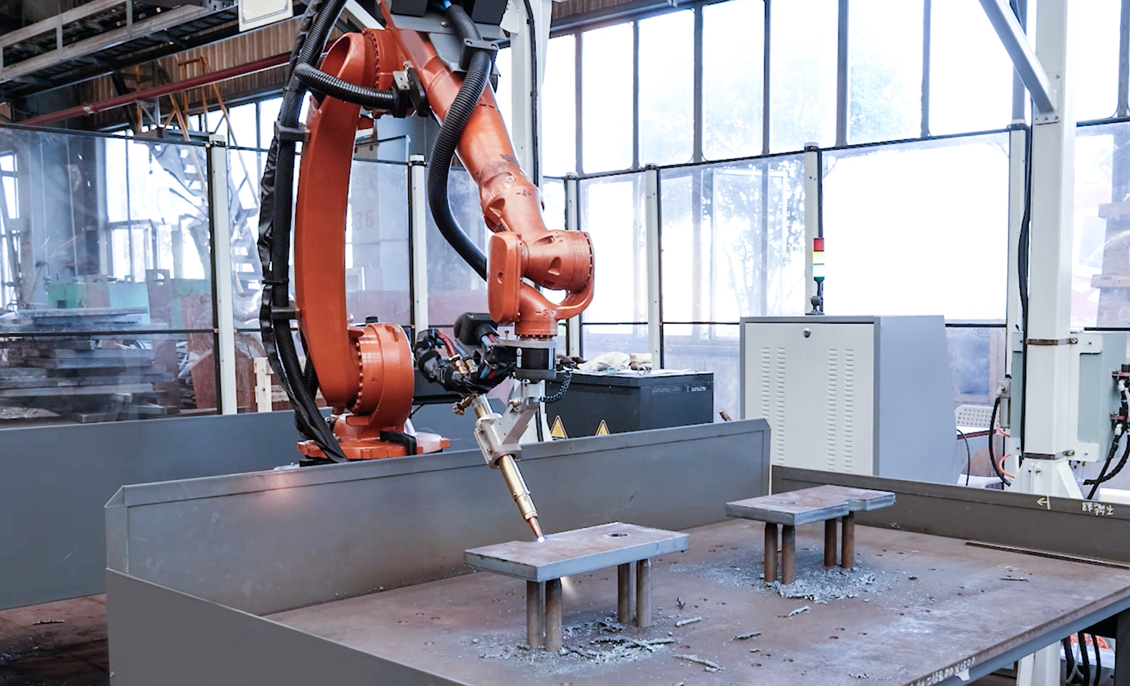 3D視覺引導鋼板上料&開坡口 | 某大型工程機械廠